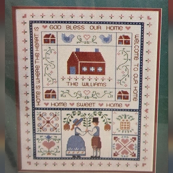 Vintage 1983 Counted Cross Stitch Kit Sunset Home Sweet Home Hobby Artwork - Picture 2 of 7